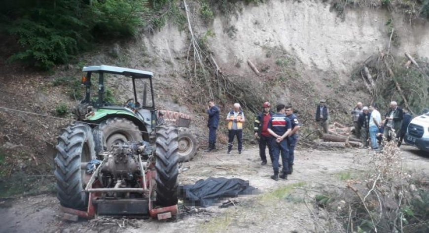 Zonguldak'ta devrilen traktörün altında kalan sürücü hayatını kaybetti