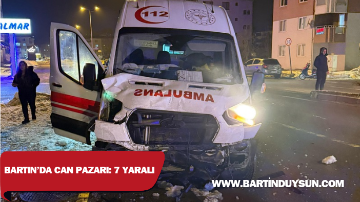 Bartın’da Ambulans ile Otomobil Çarpıştı, 7 Kişi Yaralandı