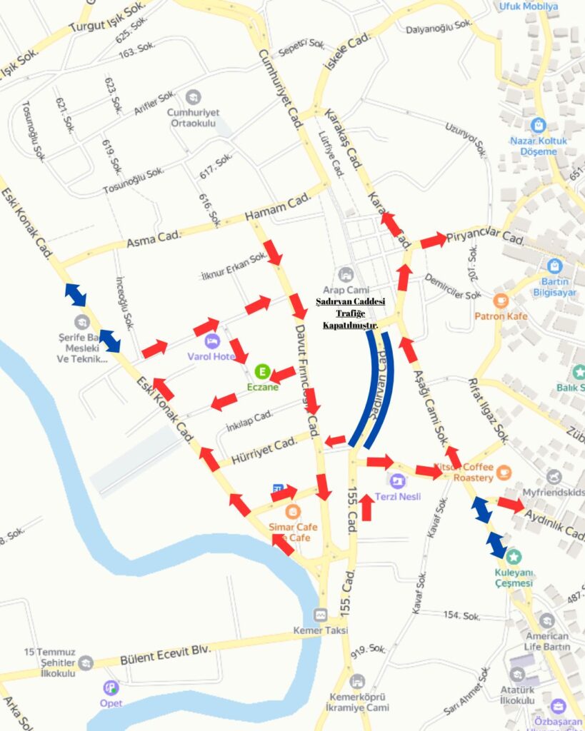 Bartın Kent Merkezinde Trafik Düzenlemesi